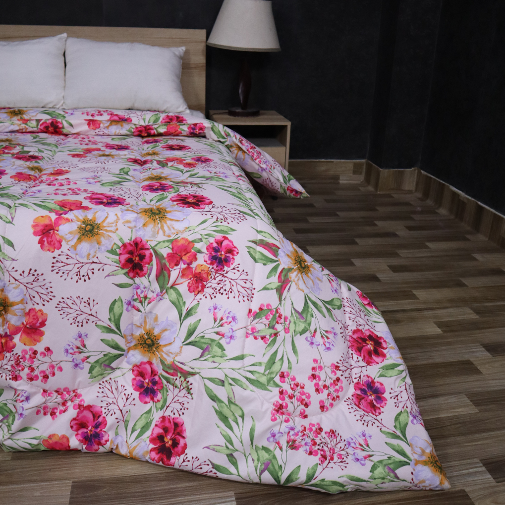 Printed King Bed Comforter - Floral