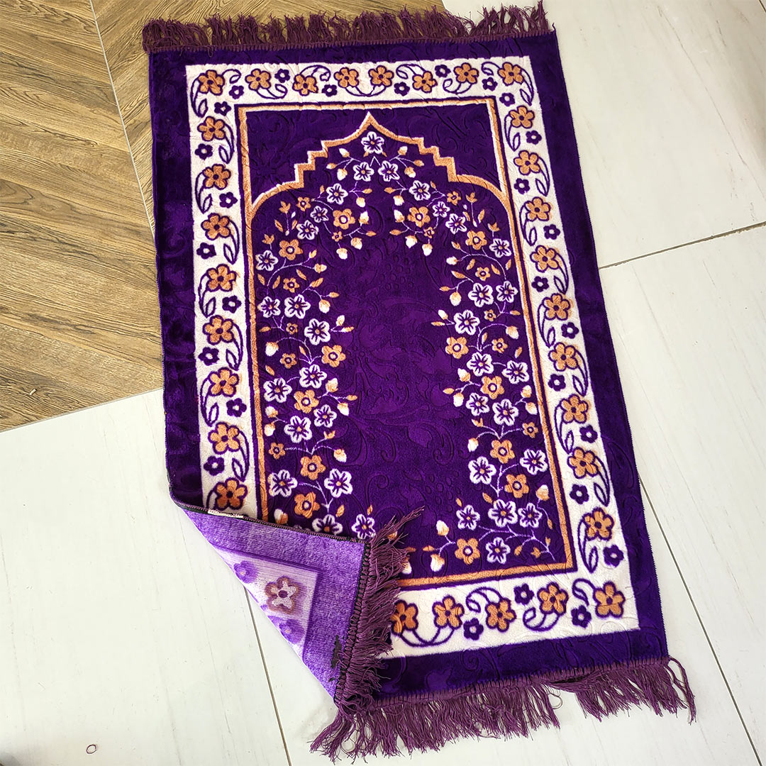 Plushmink Printed Prayer Mat- Purple