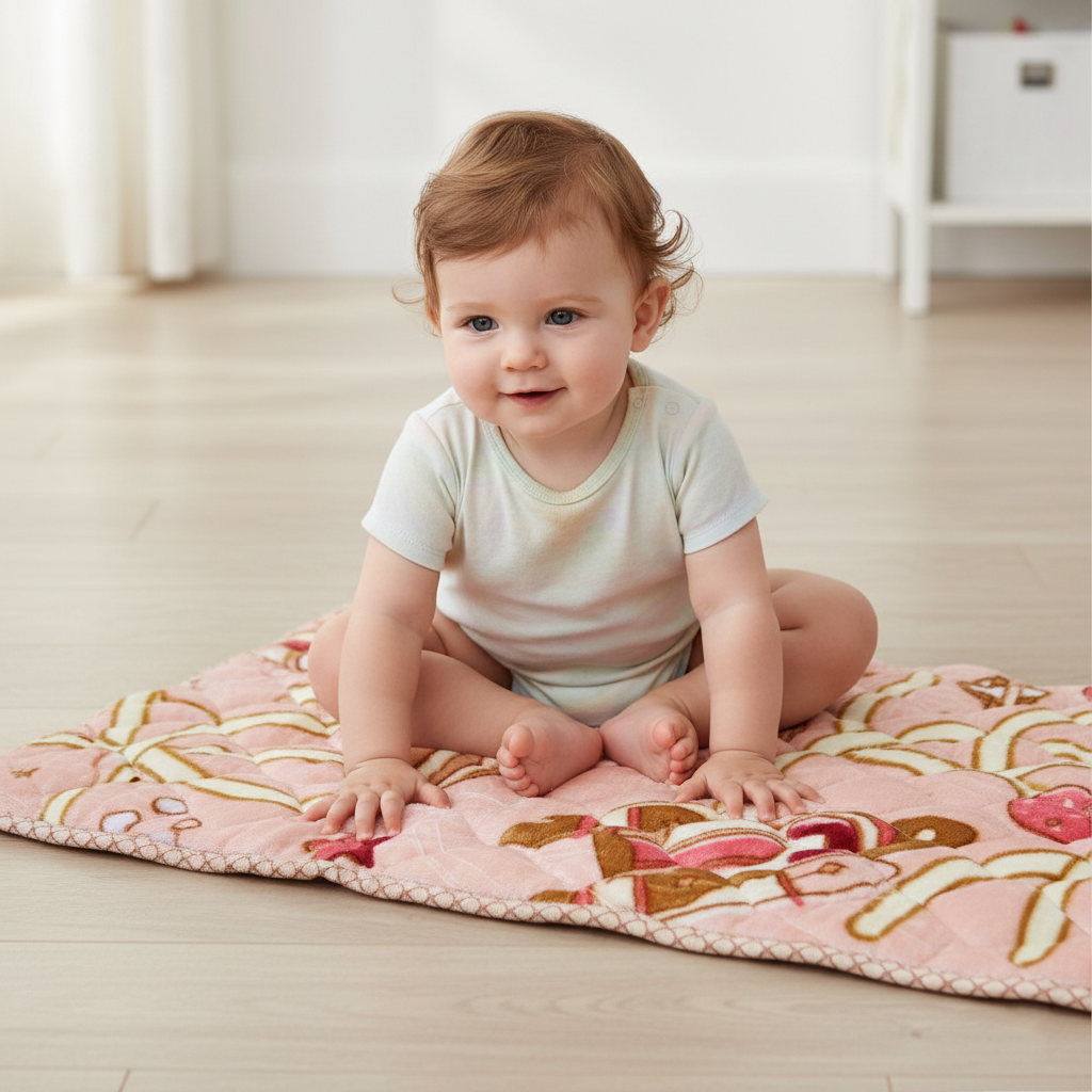 Kids Rug Play Mat-Beige (126×71 cm)