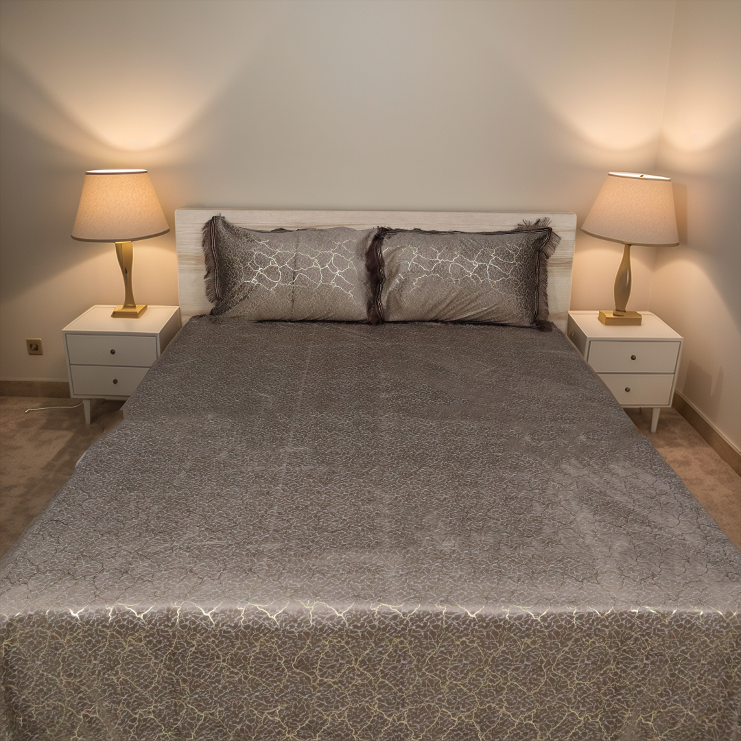 Regal Decor Bed Set-Fudge