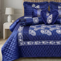 Ruby Silk 9 Piece Embroidered Bed Set - Deep Horizon