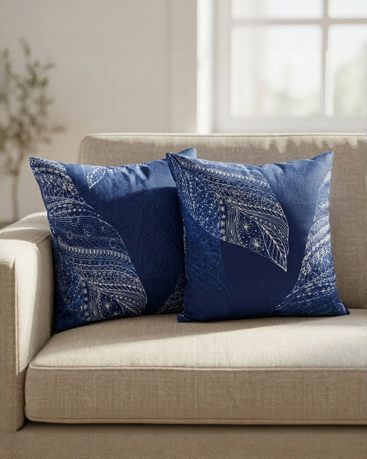 Pack of Printed Cushion Covers-Peacock