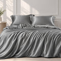 Silk Satin Duvet Set Grey