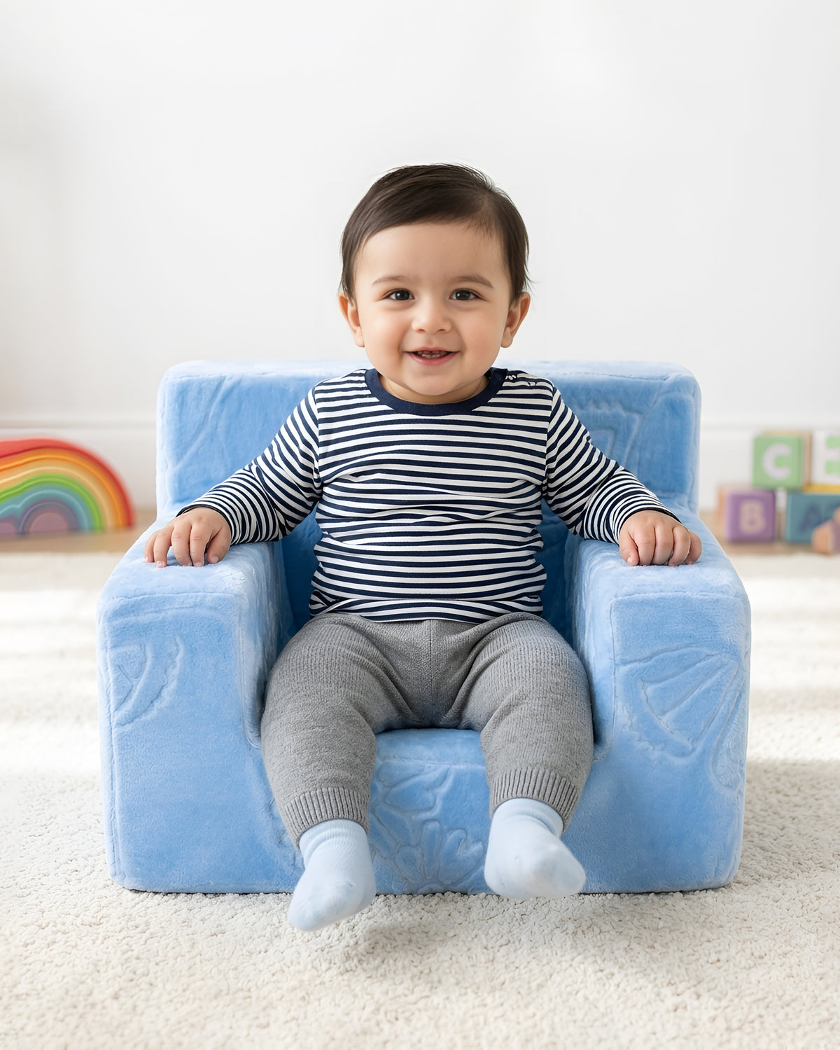 Little Lounger Baby Sofa - Light Blue