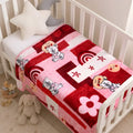 Little Star 1-Ply Cot Baby Blanket - Ruby