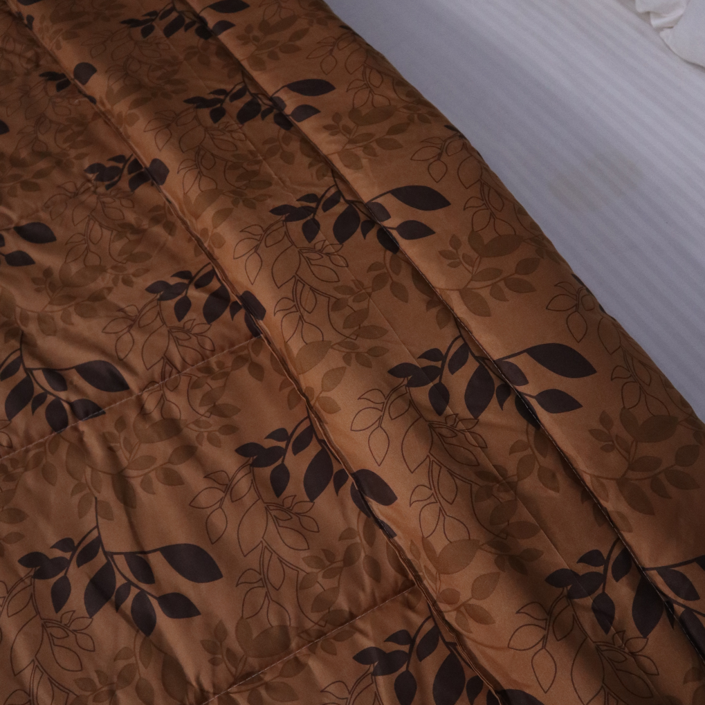 Printed King Bed Comforter - Ochre