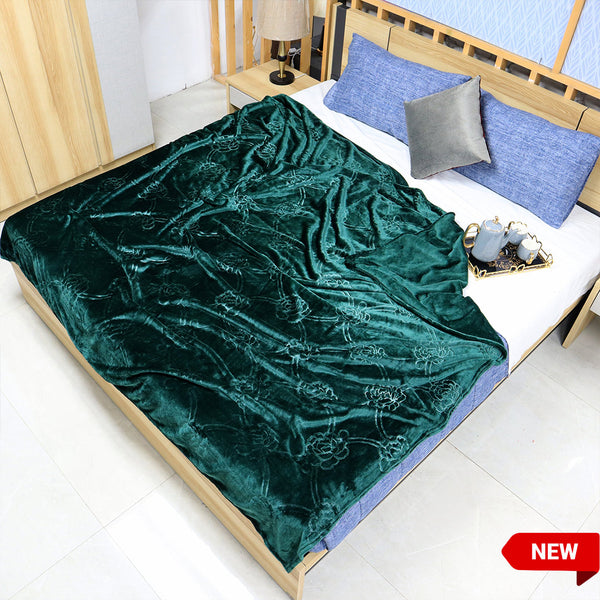 Mansion AC Blanket Flannel Double Bed-Green
