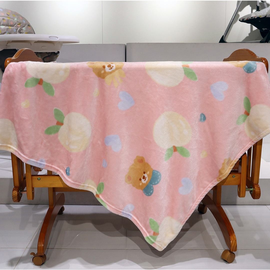 Mini Me Baby AC Flannel Blankets- Rosy