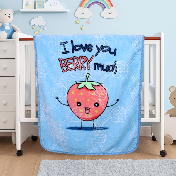 Tiny Tots Cot Baby Blanket- Berry Hug