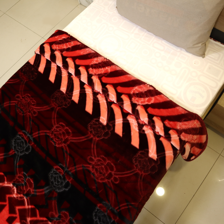 Harmony Single Bed Single Ply Blanket - Cherry Drape