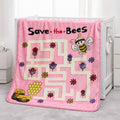 Tiny Tots 2-Ply Cot Baby Blanket - Bubblegum Bee