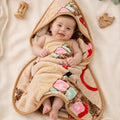 Tiny Tots 2-Ply Hood Baby Blanket - Toasty Trip