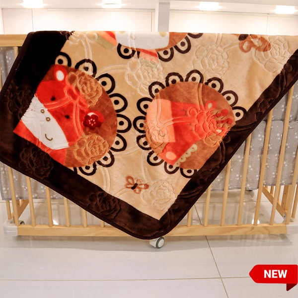 Lamb Bunny Baby Blanket Walnut Brown