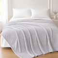 Rabbit Fur Throw Blanket - Silver