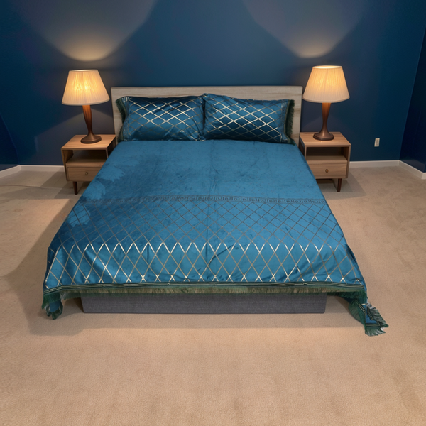 Regal Decor Bed Set - Teal Royale