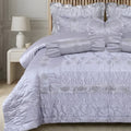 Ruby Silk 9 Piece Embroidered Bed - Moonstone
