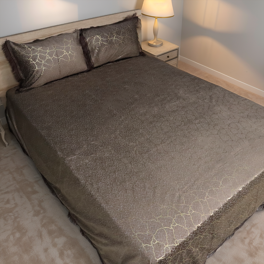 Regal Decor Bed Set-Fudge