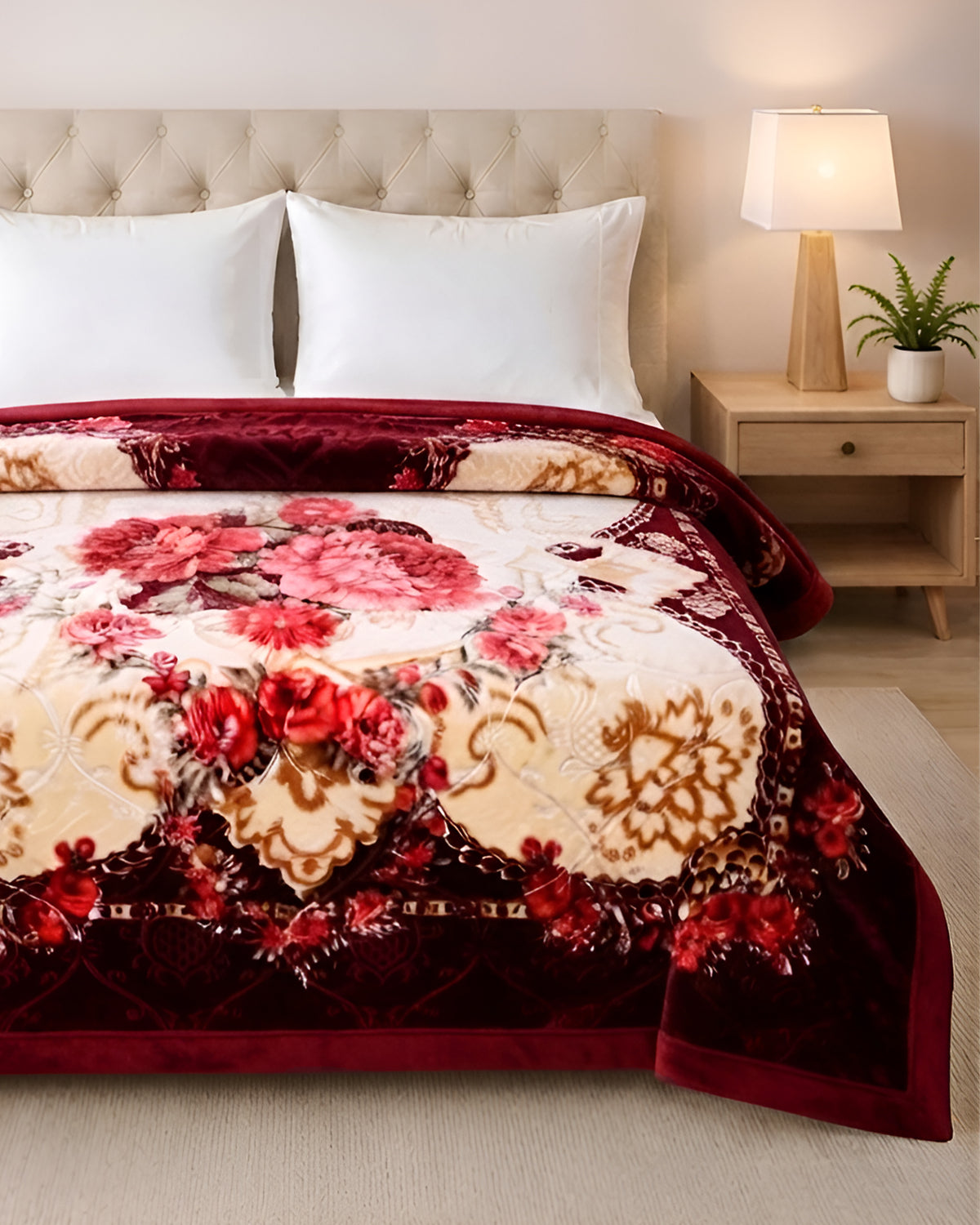 Super Duper 5KG 2-Ply Double Bed Blanket - Merlot