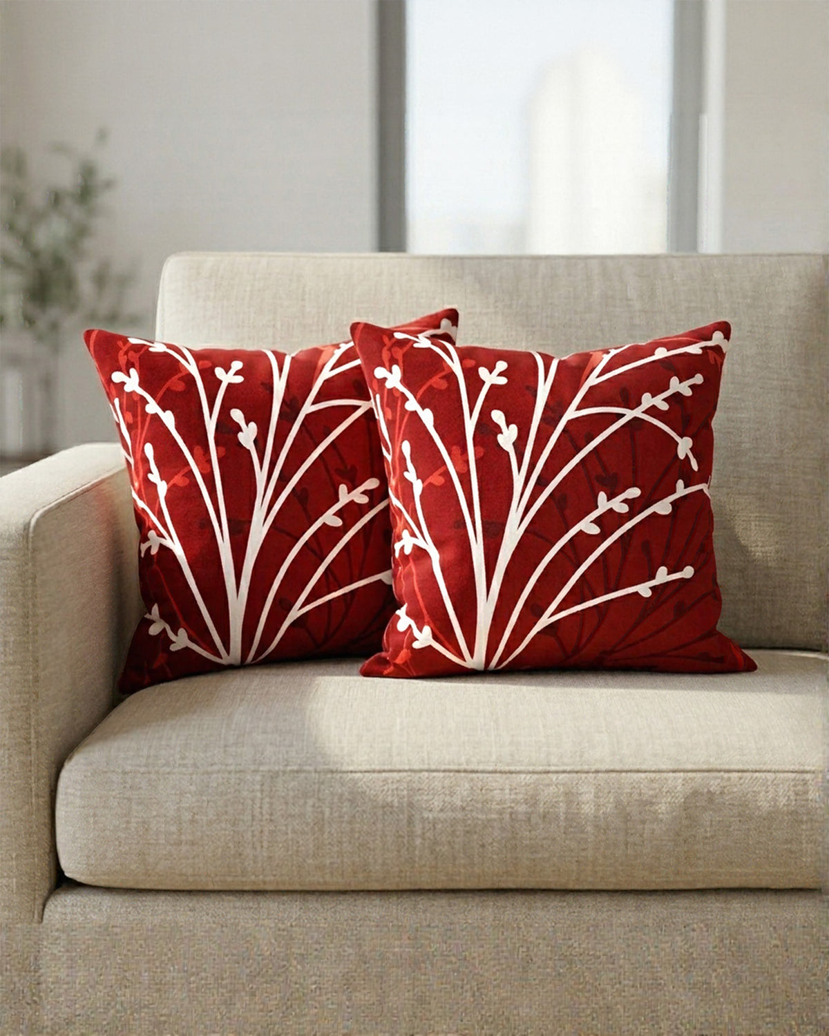 Pack of Printed Cushion Covers-Redfrost
