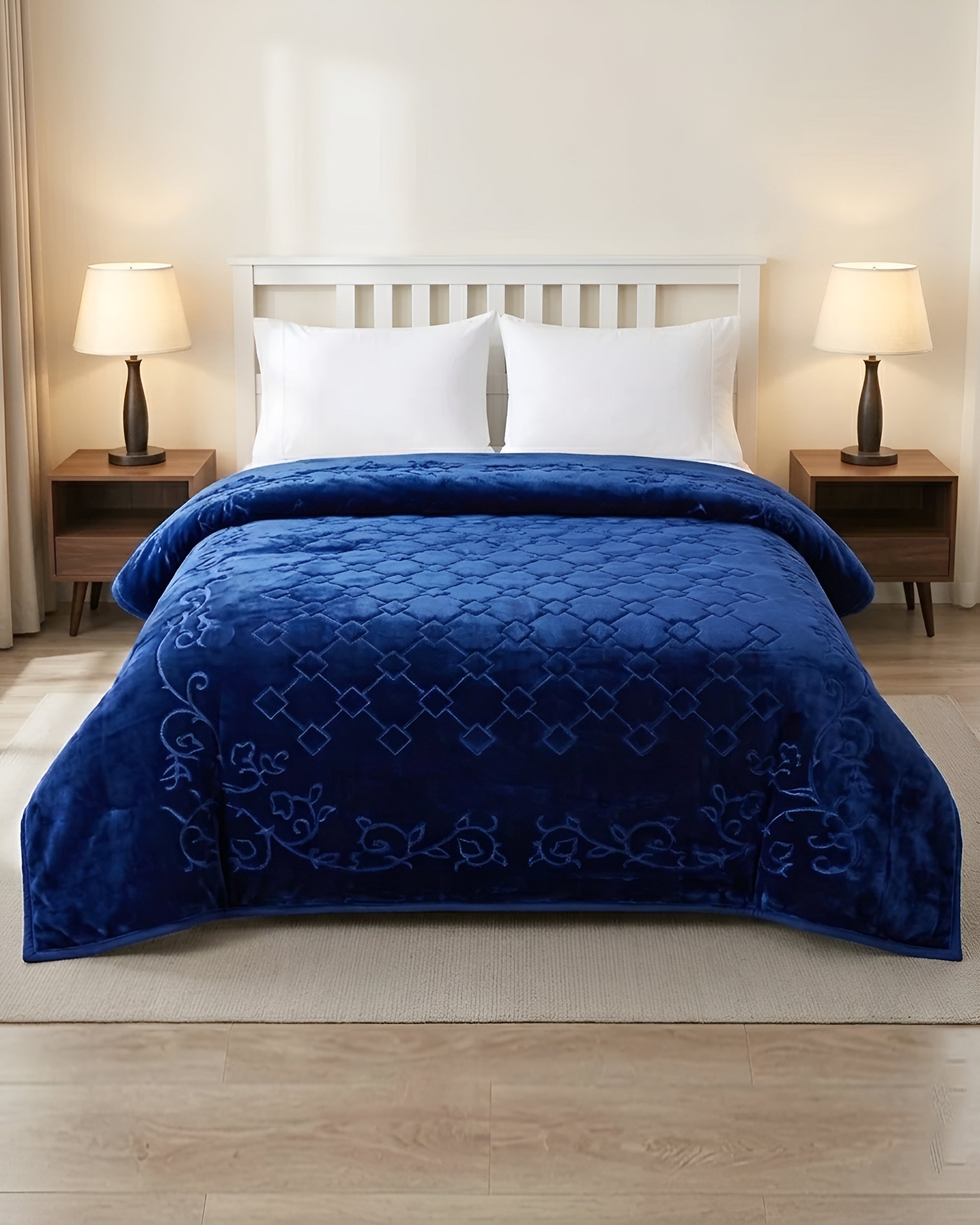 Moonlight Cloudy 4KG 2-Ply Double Bed Blanket - Twilight