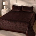 Deluxe Mink 3 Pieces Bed Set- Brown