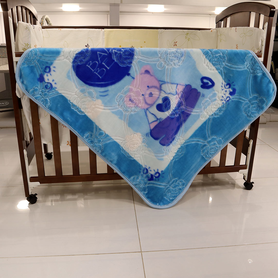 Baby Blanket Royal Embossed Pale Blue