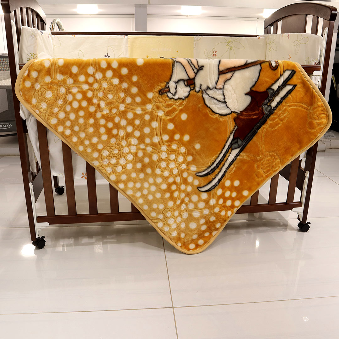 Baby Blanket Royal Embossed Honey Gold