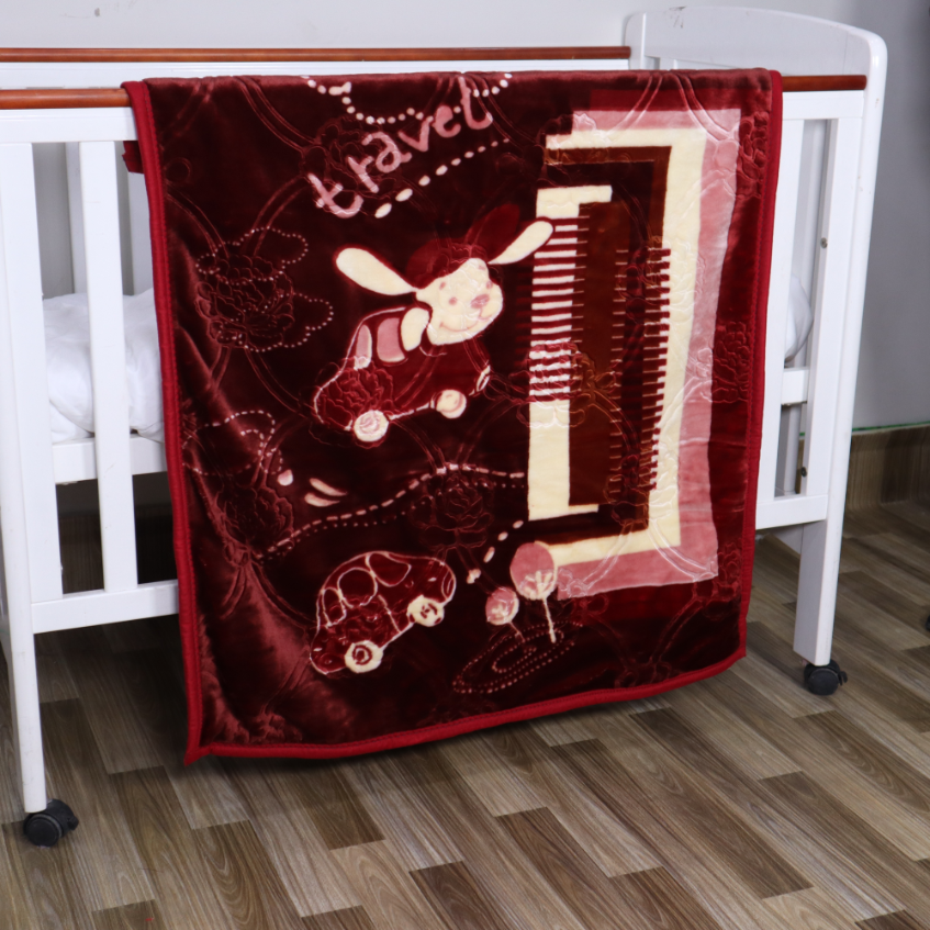 Royal Double Decker Baby Blanket - Deep Maroon