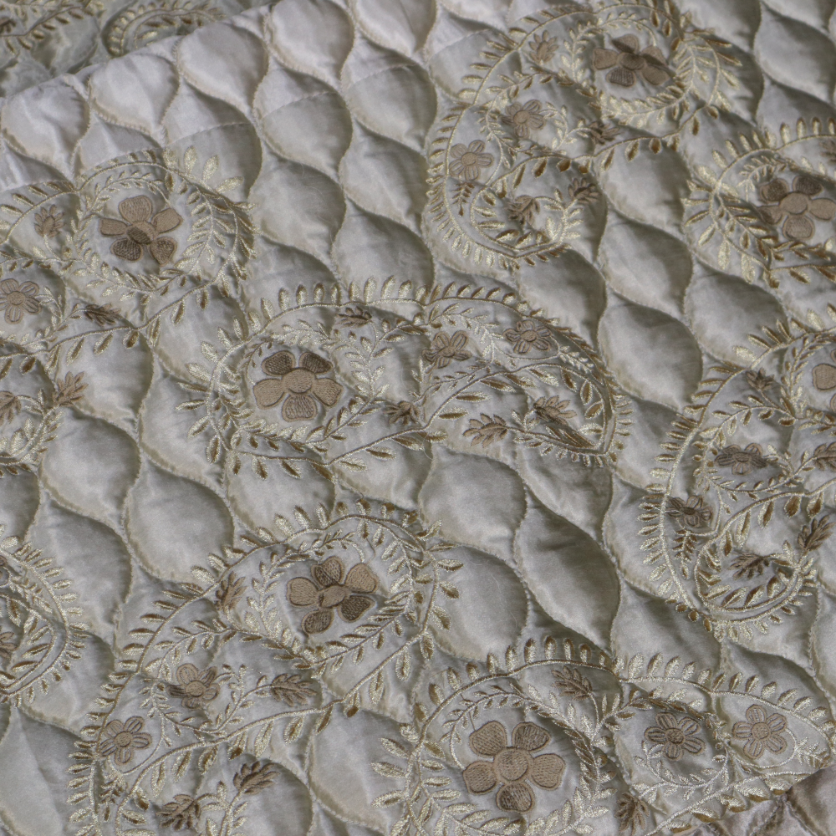 Ruby Silk 9 Pieces Embroidered Bed Set - Mint Bliss