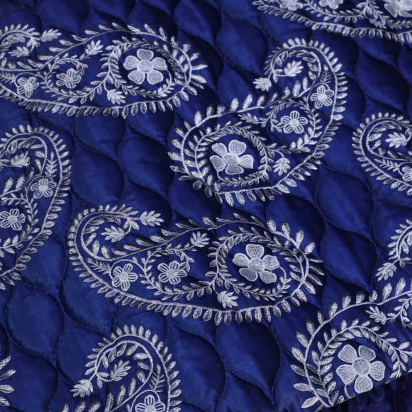 Ruby Silk 9 Pieces Embroidered Bed Set - Twilight Bliss