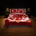 Twilight Marvell Bed Set 4 Piece-Cardinal