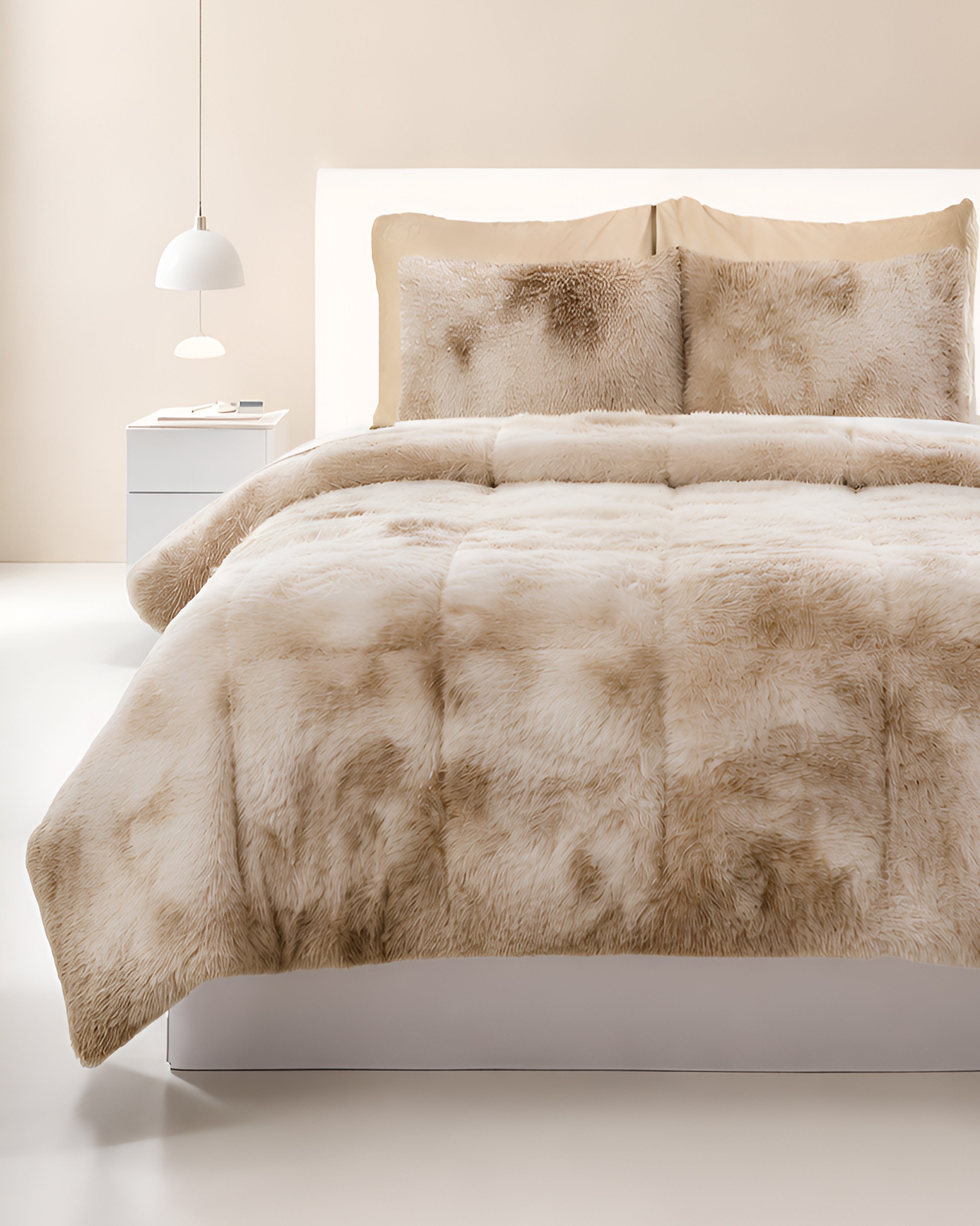 House of Velour 6-Piece Bed in a Bag- Beige