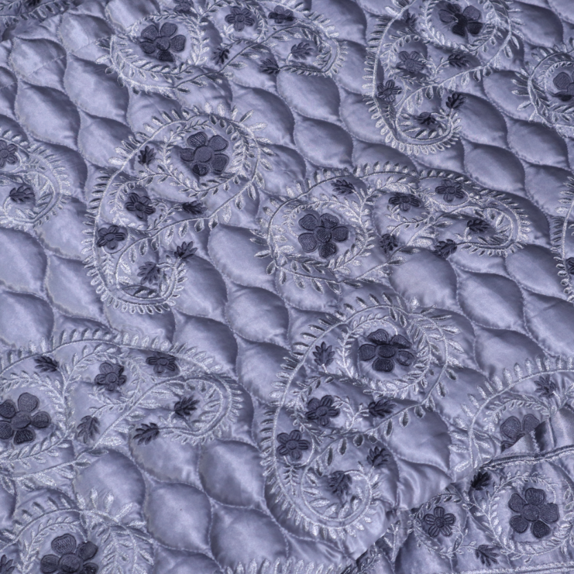 Ruby Silk 9 Pieces Embroidered Bed Set - Metallic Bliss