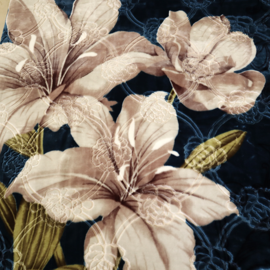 Harmony Single Bed Single Ply Blanket - Deep Blue