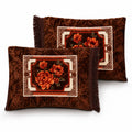 Printed Pillow Covers Pair - Terracotta