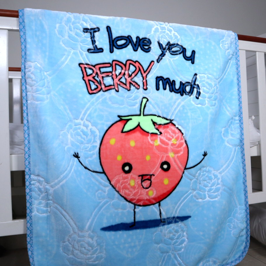 Tiny Tots Cot Baby Blanket- Berry Hug