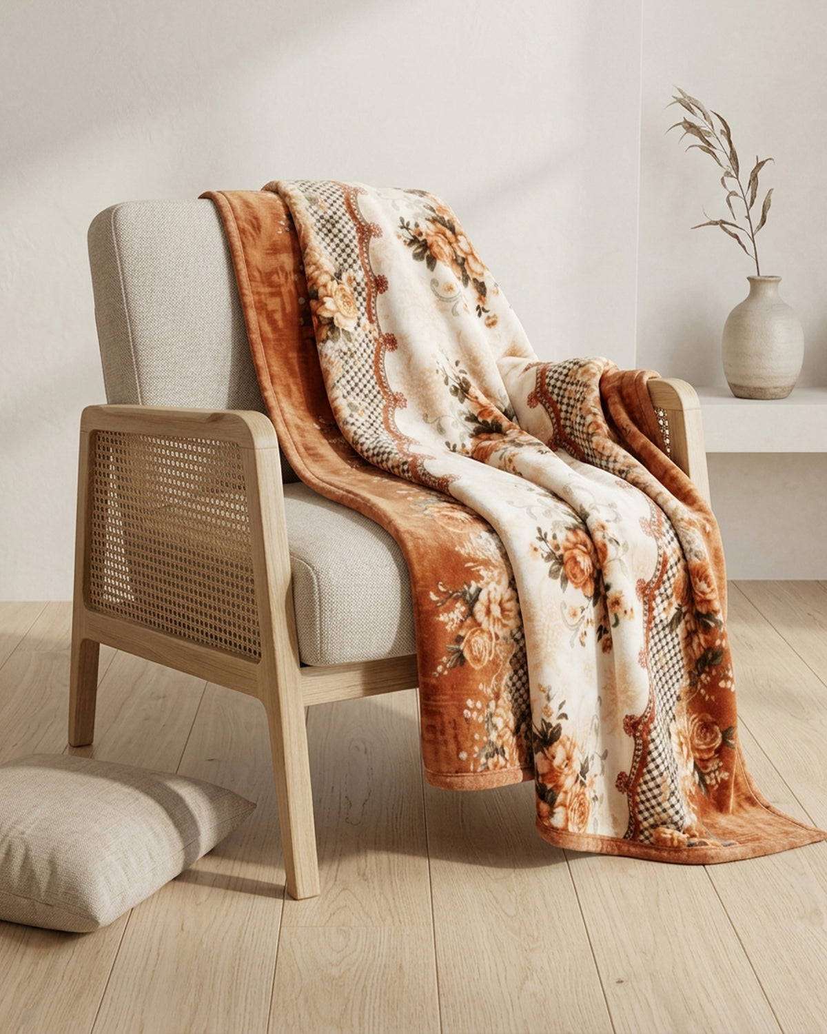 Wonder Flannel AC Blanket- Orange