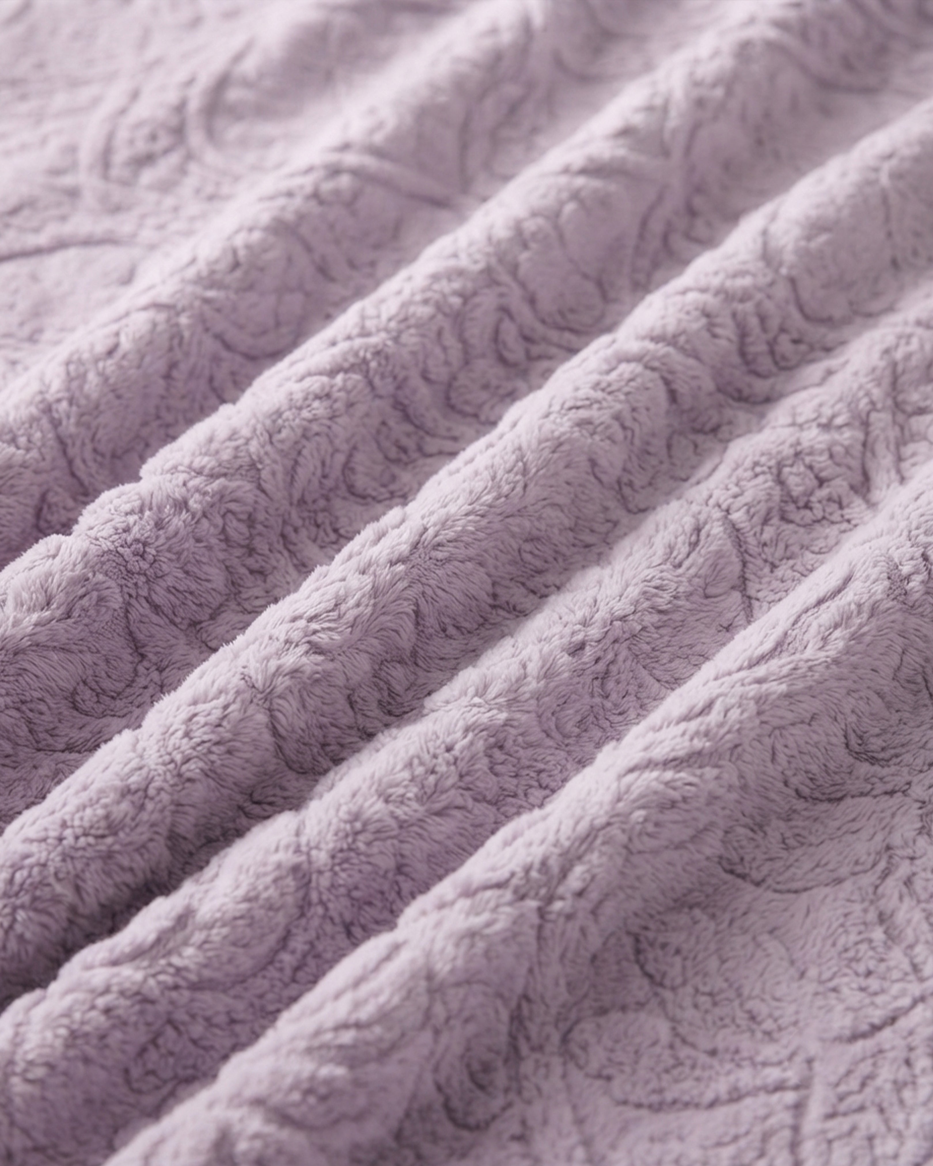 Sherpa Jacquard Throw Blanket - Lilac