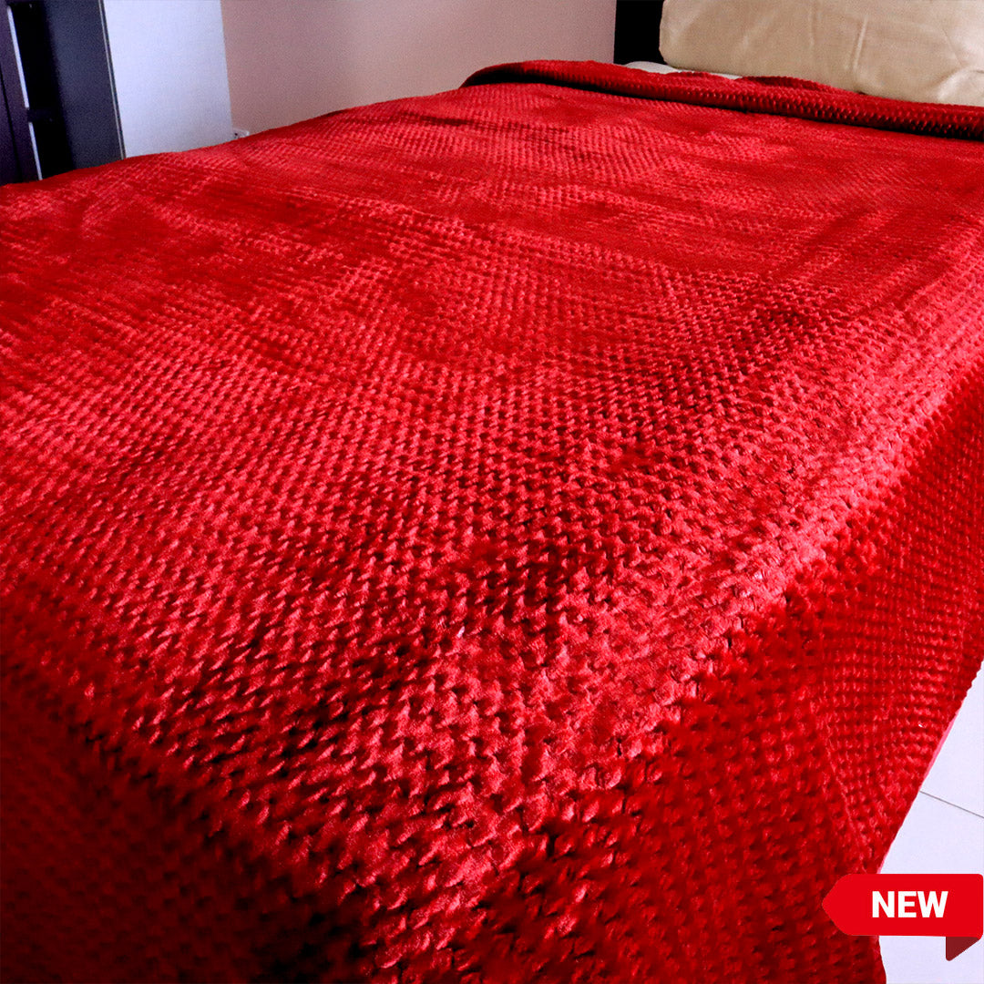 Harmony Single Bed Blanket Maroon