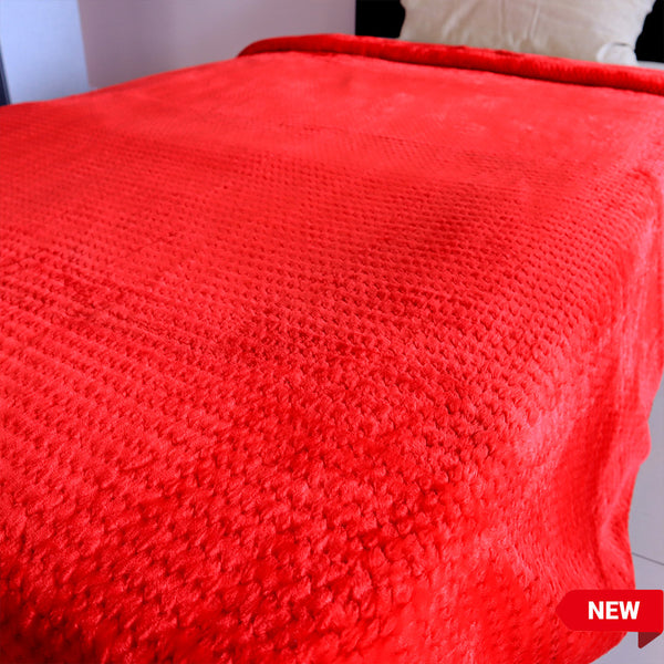 Harmony Single Bed Blanket Ruby Red