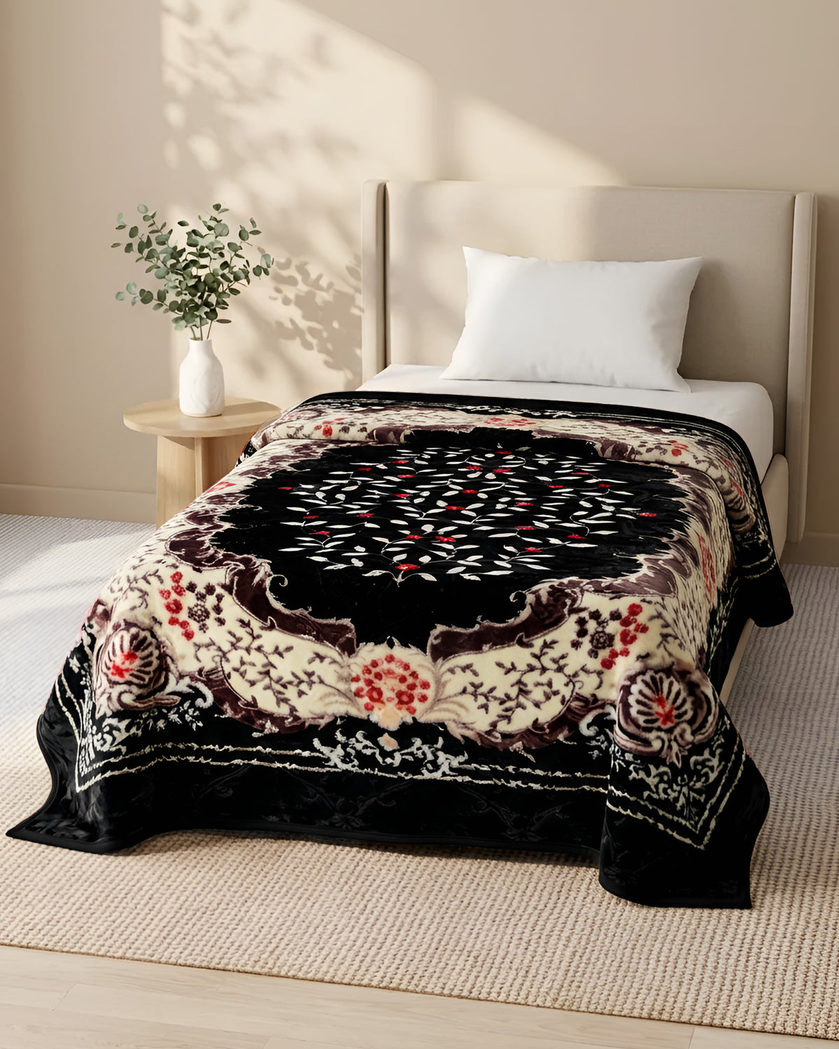 Emperor 2-Ply Single Bed 3 KG Blanket - Noir