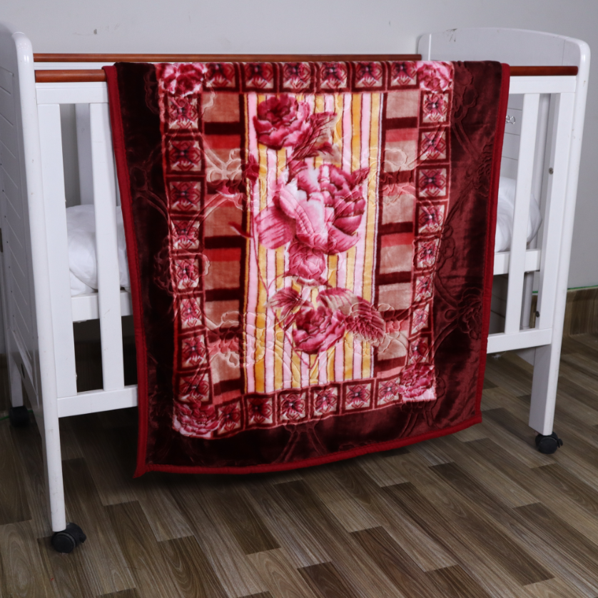 Royal Double Decker Baby Blanket - Ruby Petal