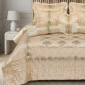 Ruby Silk 9 Piece Embroidered Bed Set -Velvet Aura