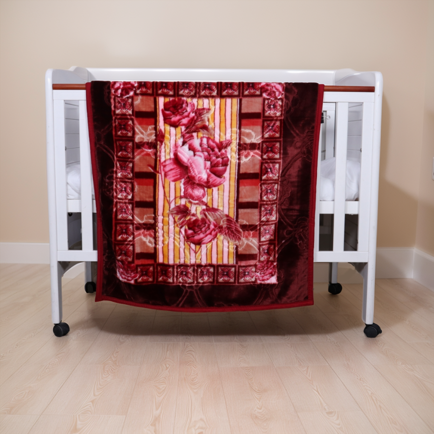 Royal Double Decker Baby Blanket - Ruby Petal