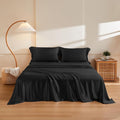 Silk Satin Bed Sheet Black