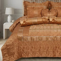 Ruby Silk 9 Piece Embroidered Bed Set - Opal Elegance
