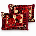Printed Pillow Covers Pair - Rouge