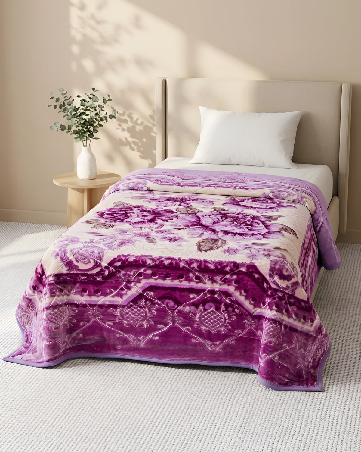Emperor 2-Ply Single Bed 3 KG Blanket - Orchid