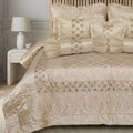Ruby Silk 9 Piece Embroidered Bed Set -Pearl Majesty