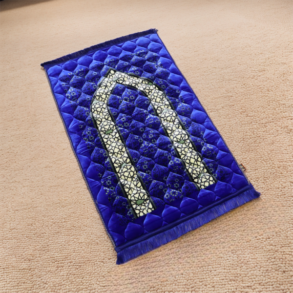 Mughal Janamaz Printed Prayer Mat-Blue Opal